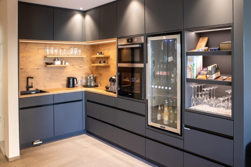 Die Snackbar in der Lounge in den Primera Apartments in Singen.